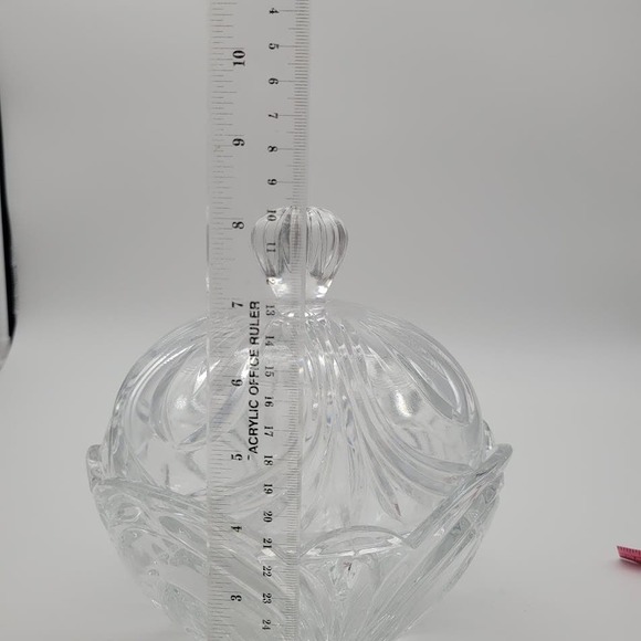 Imperial Crystal Eclipse 24% Lead Crystal Covered‎ Dish, Made in Poland - Picture 3 of 6